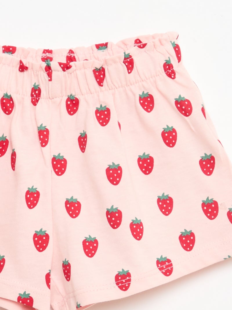 Ensemble T-shirt + short Rouge - Kiabi