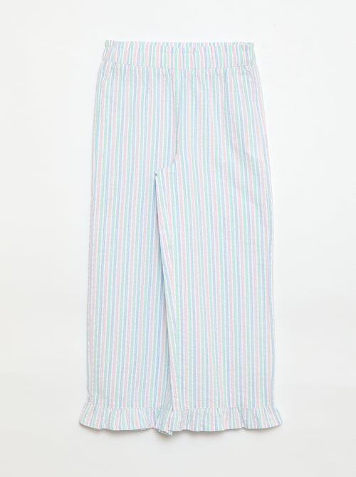 Ensemble top + pantalon avec détails en coton - Kiabi