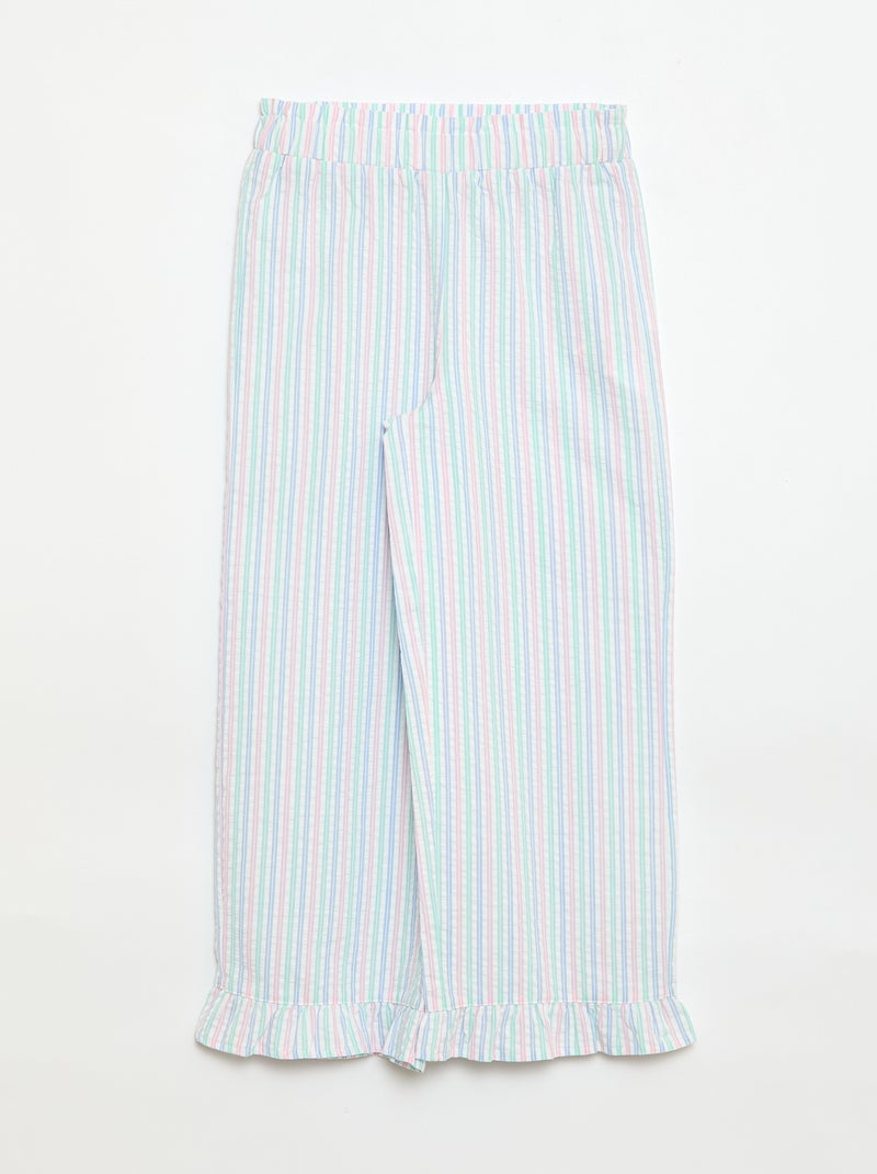 Ensemble top + pantalon avec détails en coton Blanc - Kiabi