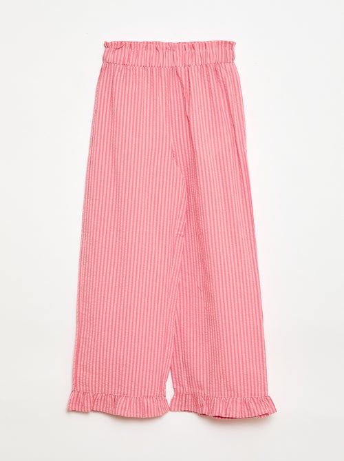 Ensemble top + pantalon avec détails en coton - Kiabi