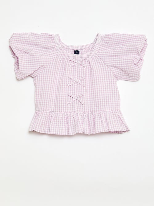 Ensemble top + pantalon avec détails en coton - Kiabi