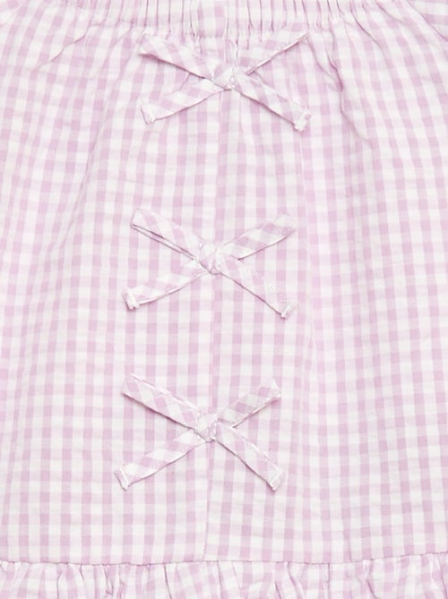 Ensemble top + pantalon avec détails en coton - Kiabi