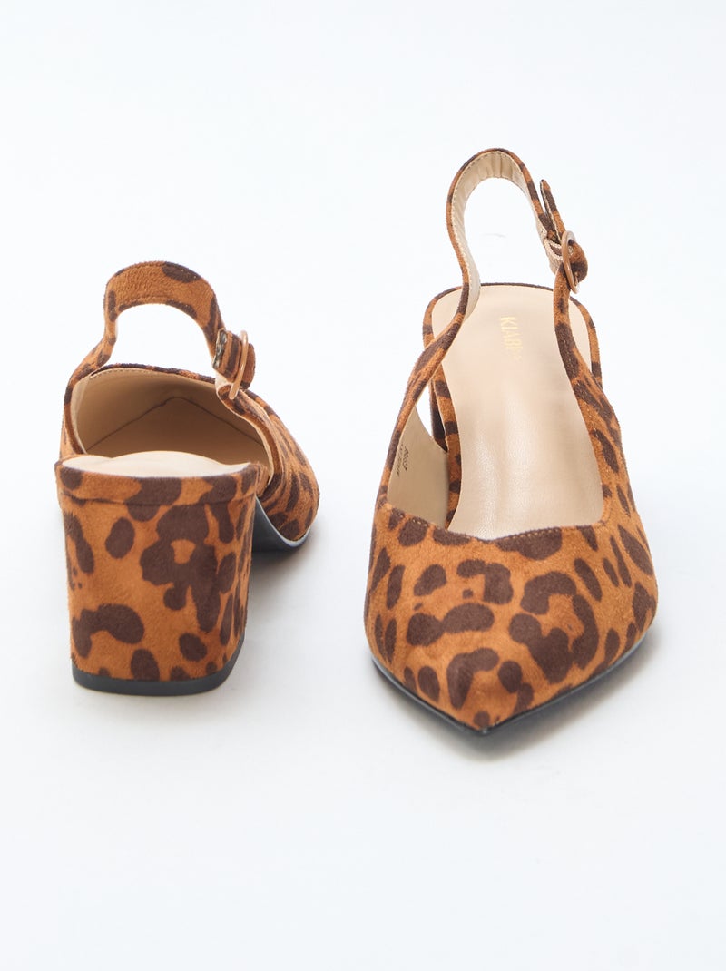 Escarpins à bout pointu Marron - Kiabi