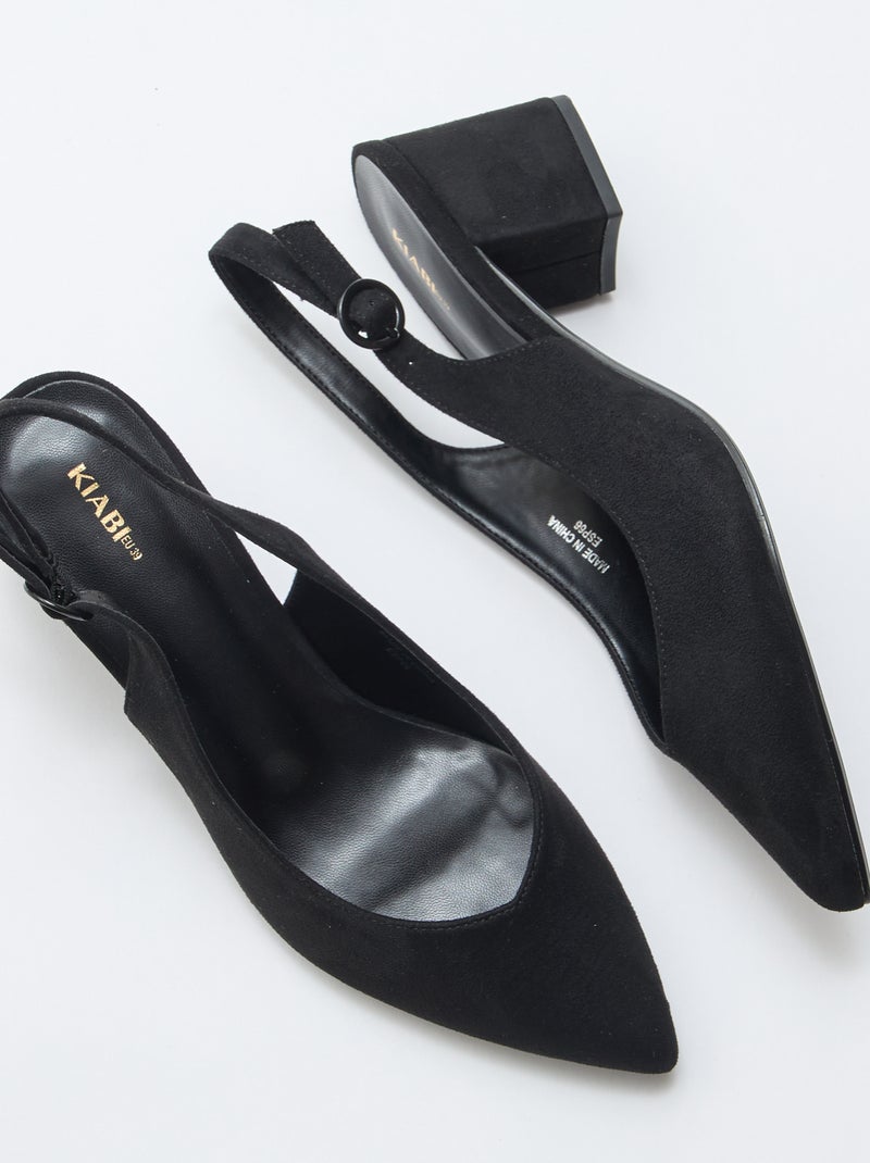 Escarpins à bout pointu Noir - Kiabi