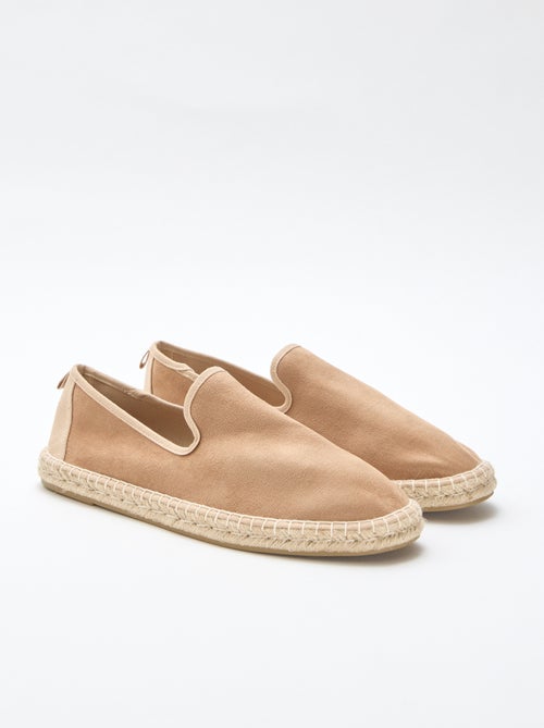 Espadrillas in similpelle scamosciata con suola piatta - Kiabi