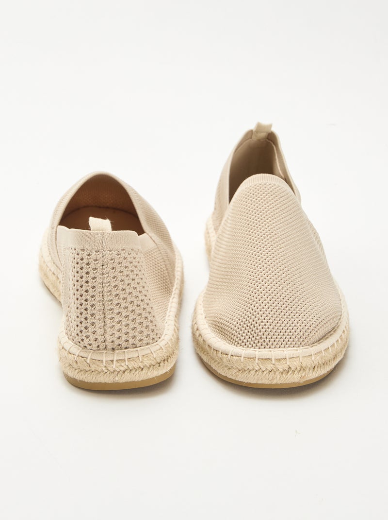 Espadrilles en mesh Beige - Kiabi
