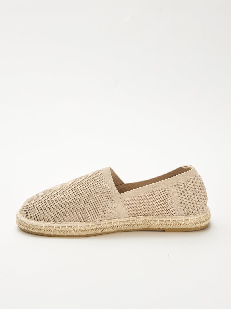 Espadrilles en mesh Beige - Kiabi