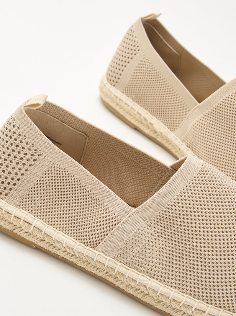 Espadrilles en mesh Beige - Kiabi