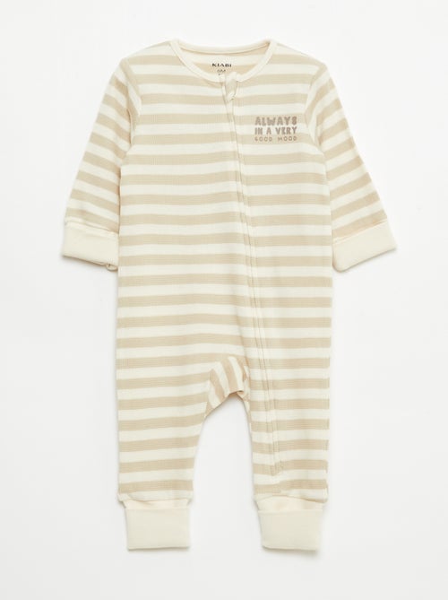 Evolutive Bodysuit + Ribbed Knit Sleepsuit Set - Kiabi