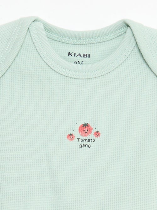Evolutive Bodysuit + Ribbed Knit Sleepsuit Set - Kiabi