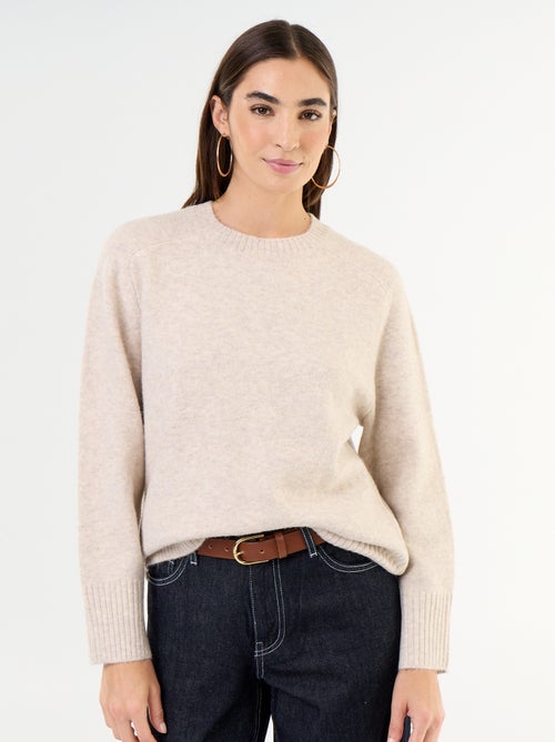 Extended marl knit sweater - Kiabi