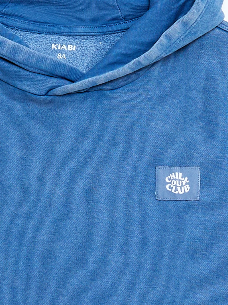 Faded Effect Hoodie Blue - Kiabi