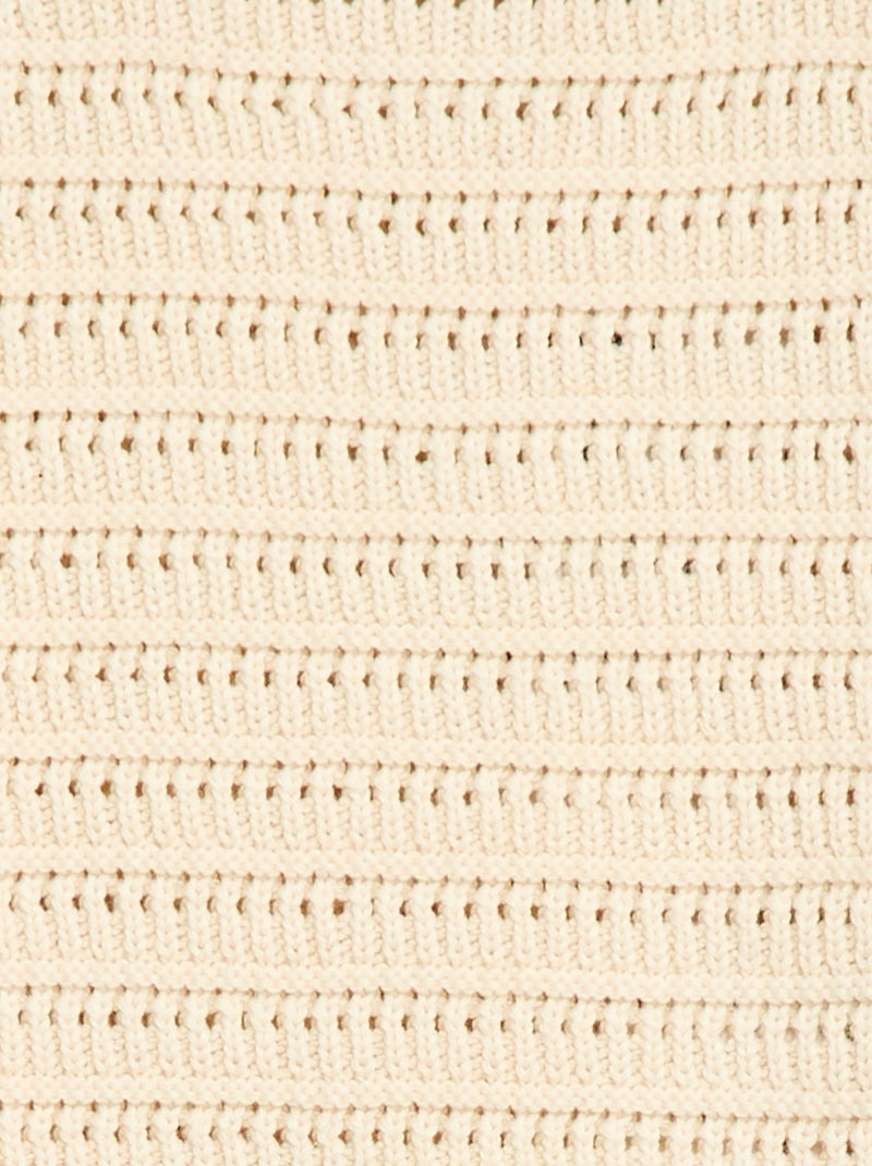 Fancy Knit Sweater White - Kiabi