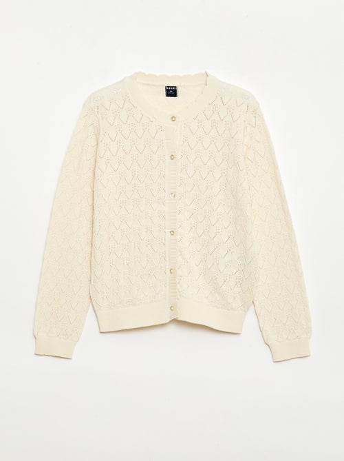 Fancy Openwork Knit Cardigan - Kiabi