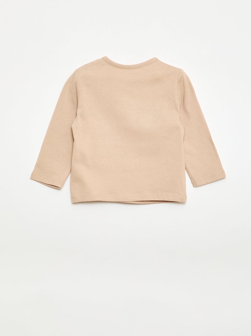 Fancy print T-shirt Beige - Kiabi
