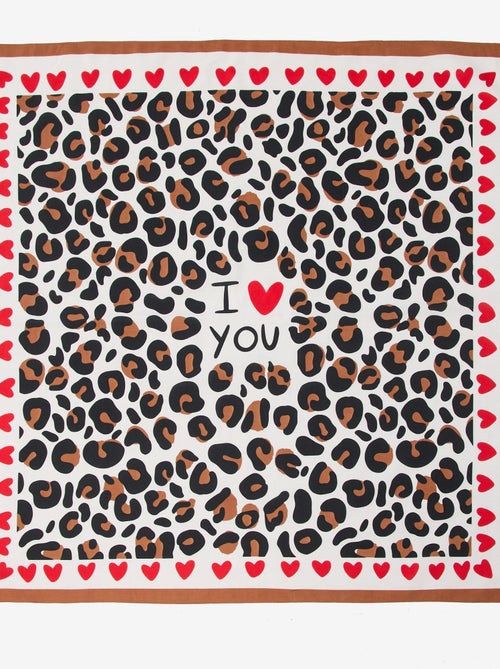 Fantasy Print Scarf (100x100 cm) 'Agathe Sorlet x Kiabi' - Valentine's Day - Kiabi