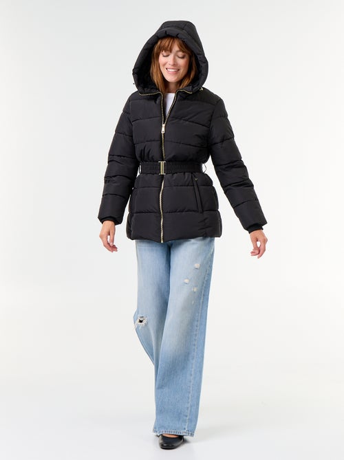 Faux fur-lined hooded parka - Kiabi