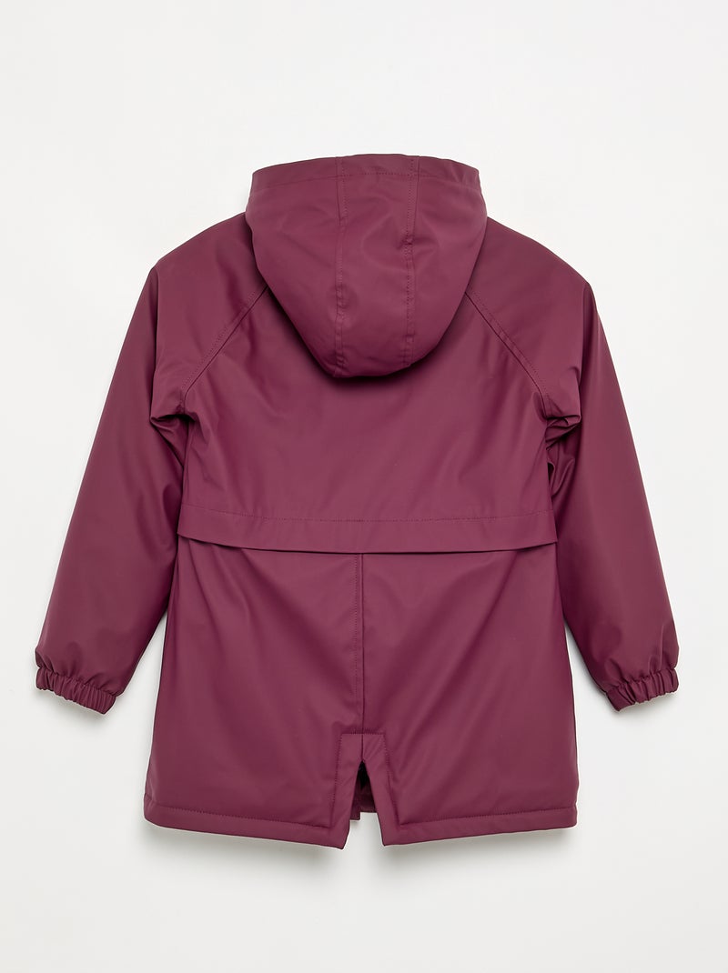 Faux Fur Lined Parka Purple - Kiabi