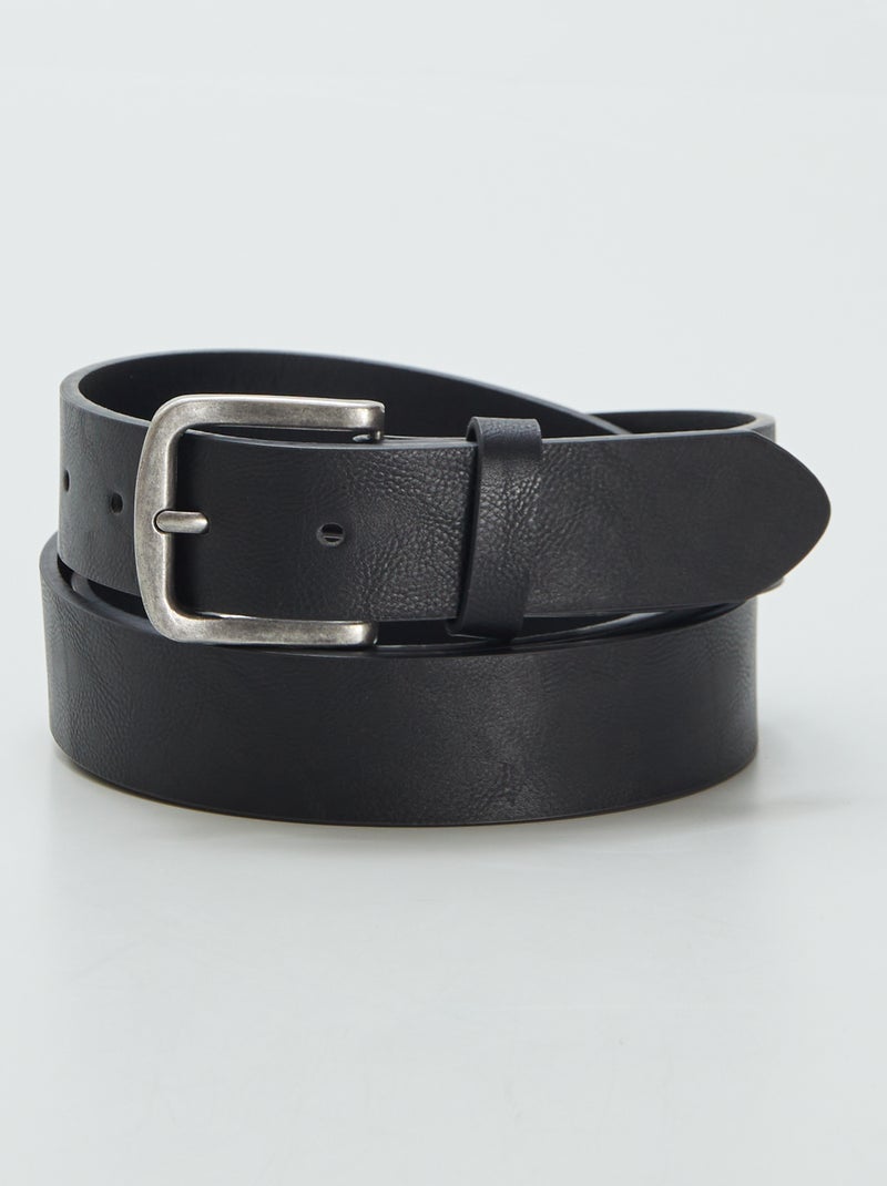 Faux leather belt BLACK - Kiabi