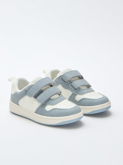 Faux Leather Sneakers with 2 Hook-and-Loop Straps - Kiabi