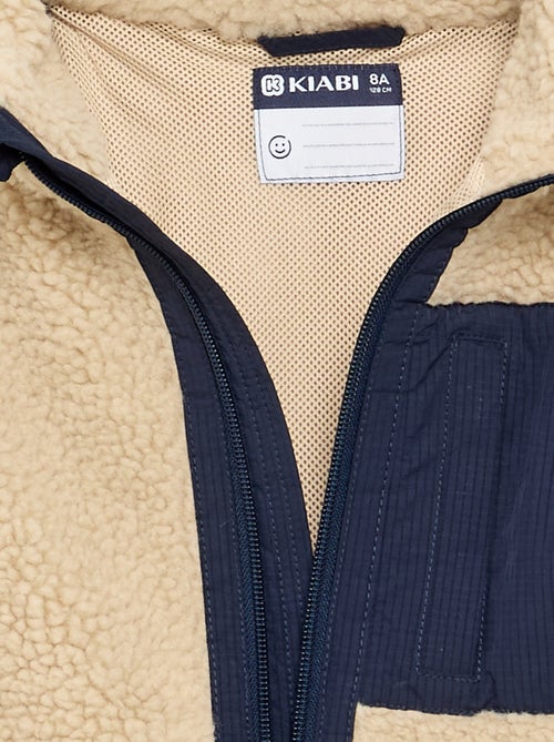 Faux Shearling Sleeveless Vest - Kiabi