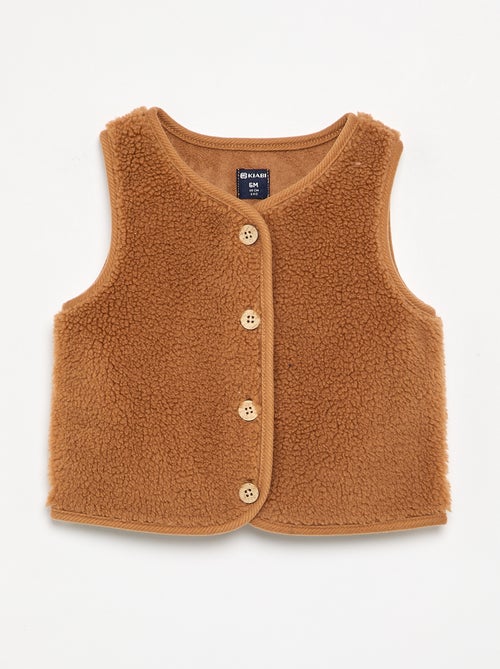 Faux Sheepskin Vest - Kiabi