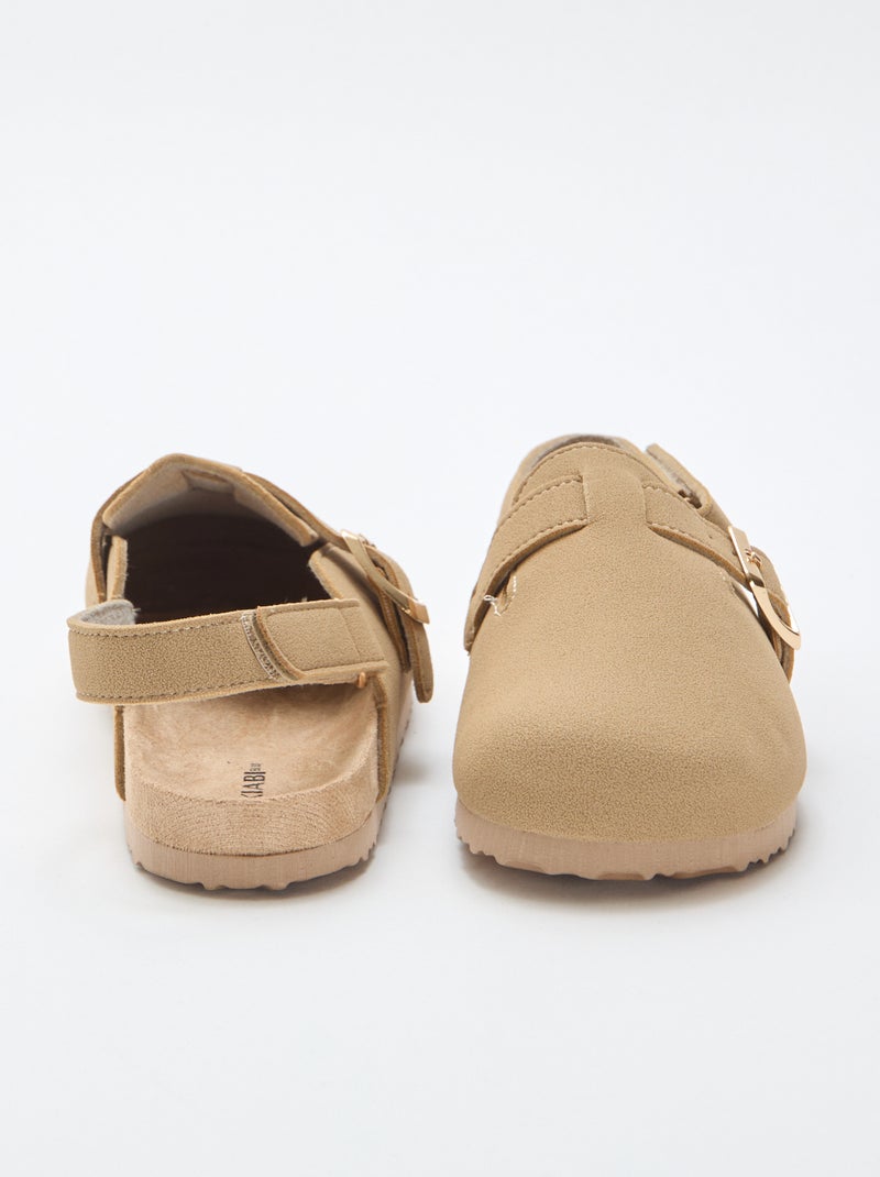 Faux Suede Clog Beige - Kiabi