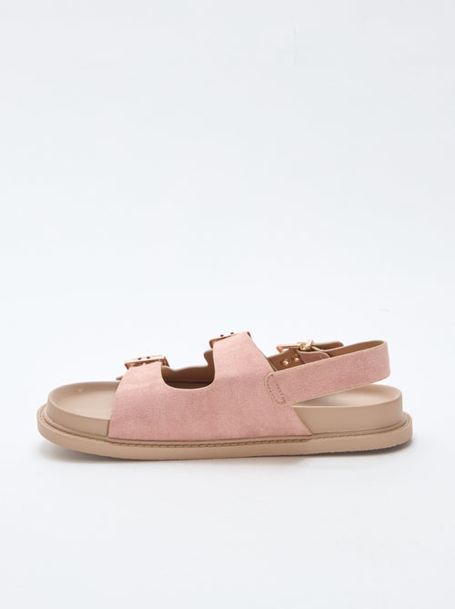 Faux Suede Mules with Adjustable Back Strap - Kiabi