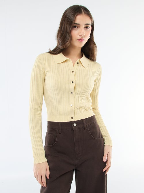 Feiner Cardigan mit Polokragen - Kiabi