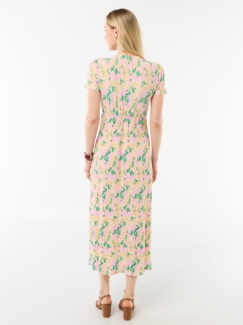 Feines langes Kleid mit Allover-Blumenprint - Kiabi