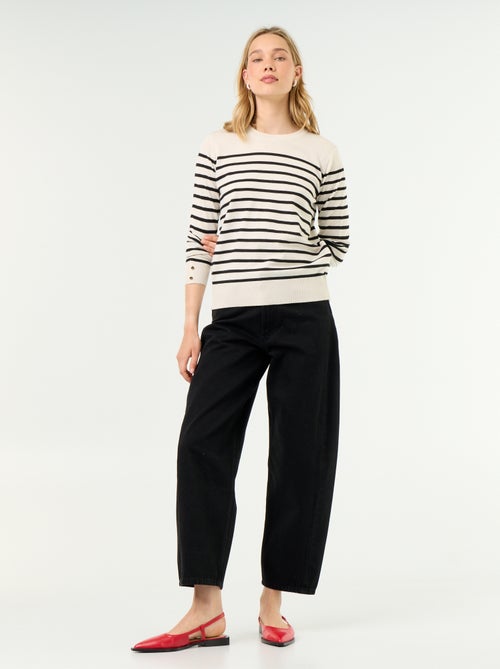 Feinstrick-Pullover mit Rundhals - Kiabi Feinstrick-Pullover mit Rundhals - Kiabi