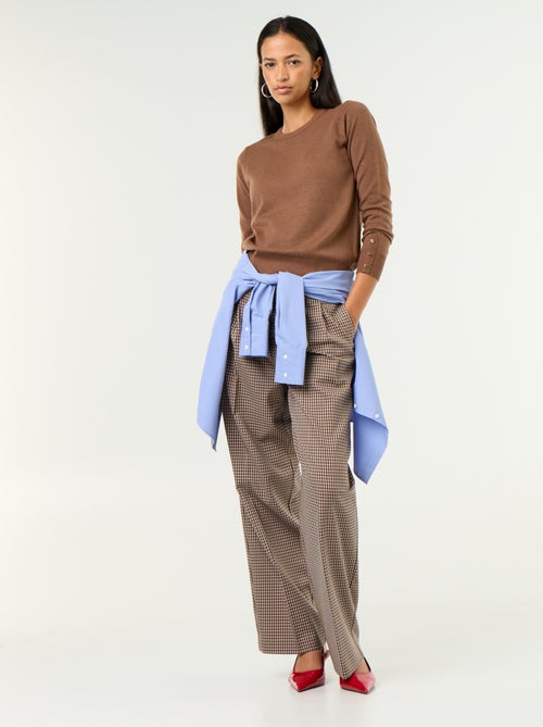 Feinstrick-Pullover mit Rundhals - Kiabi