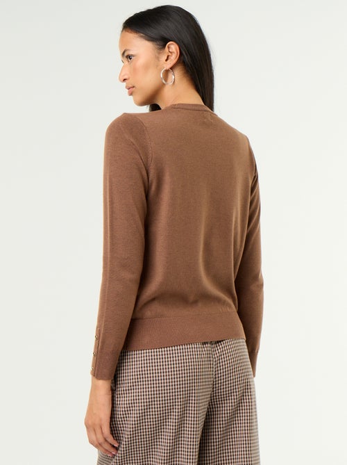 Feinstrick-Pullover mit Rundhals - Kiabi