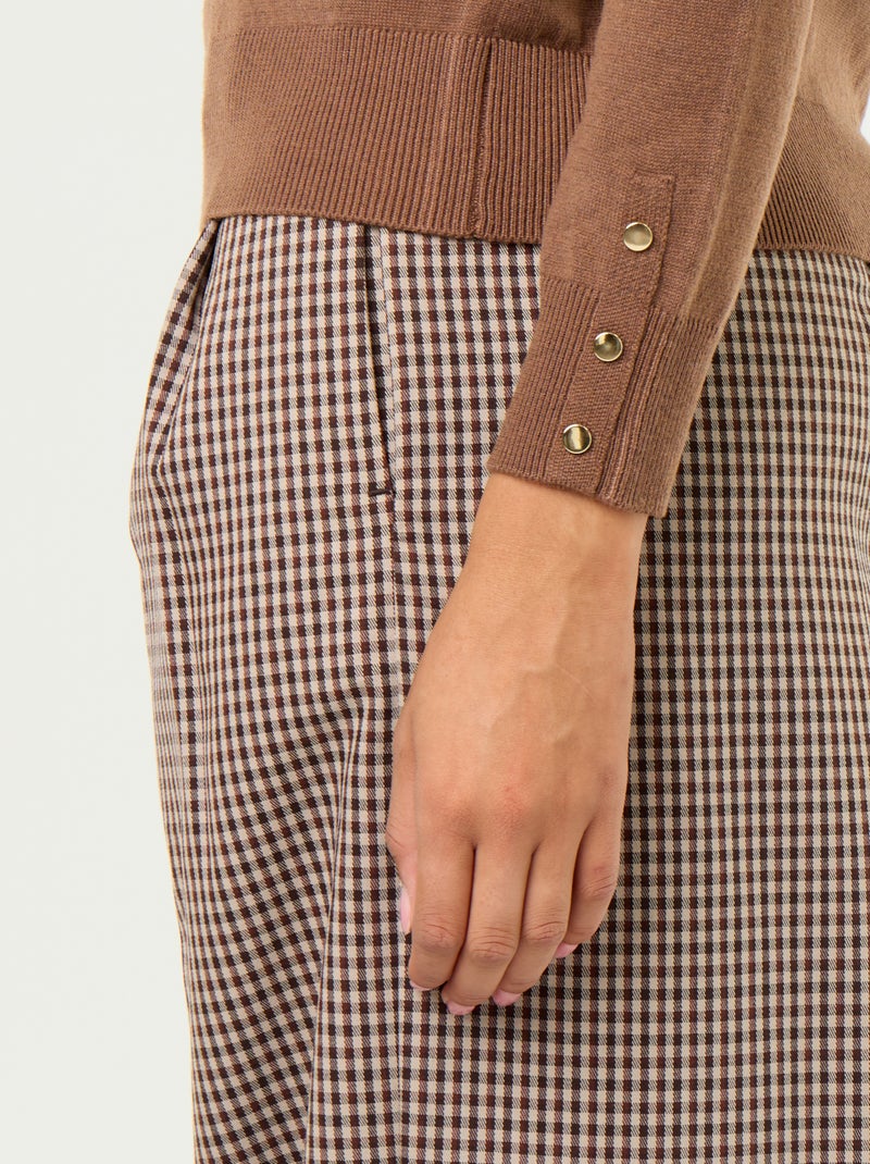 Feinstrick-Pullover mit Rundhals Marron - Kiabi