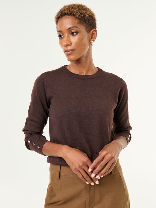 Feinstrick-Pullover mit Rundhals - Kiabi