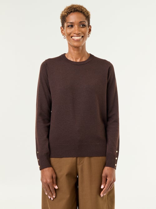 Feinstrick-Pullover mit Rundhals - Kiabi