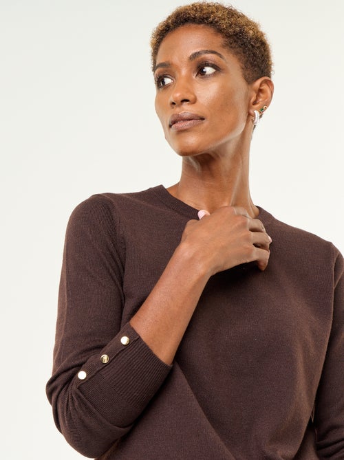 Feinstrick-Pullover mit Rundhals - Kiabi