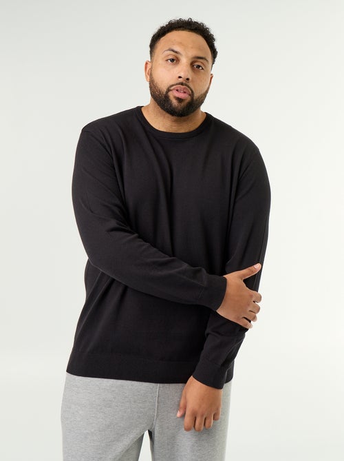 Feinstrick-Pullover mit Rundhals - Kiabi