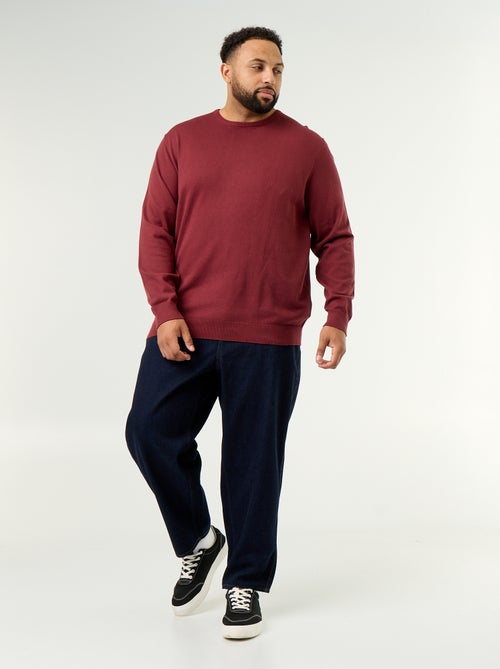Feinstrick-Pullover mit Rundhals - Kiabi