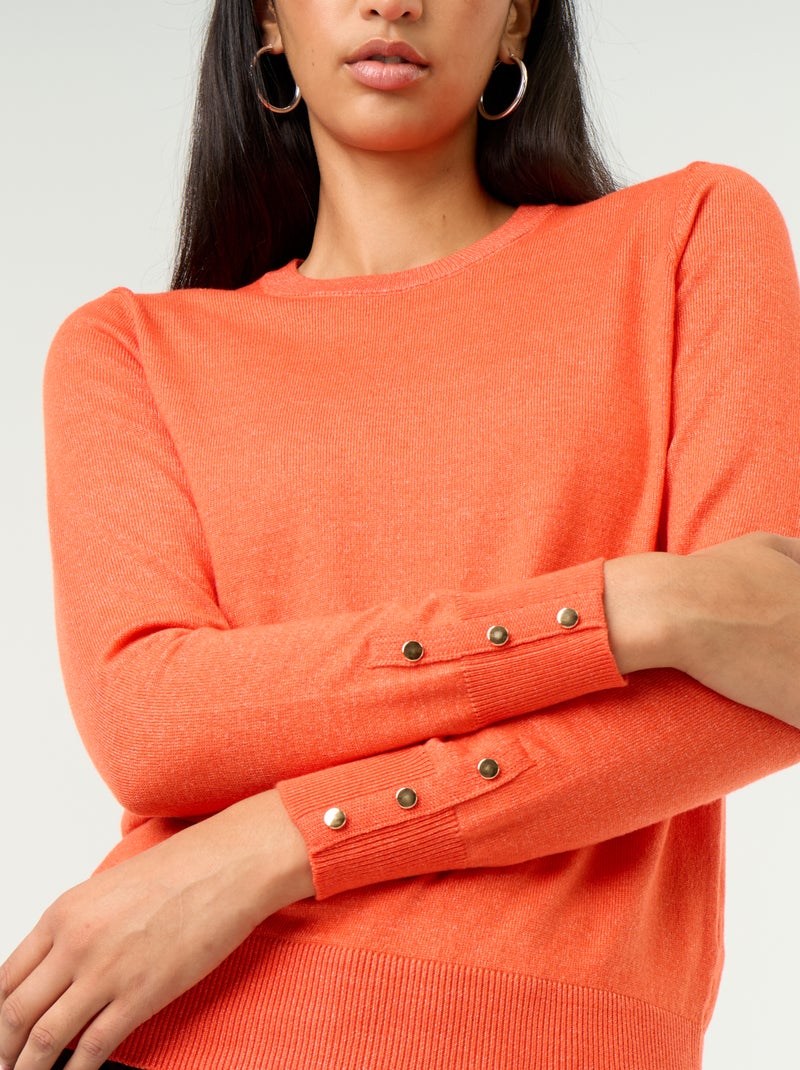 Feinstrick-Pullover mit Rundhals Rouge - Kiabi