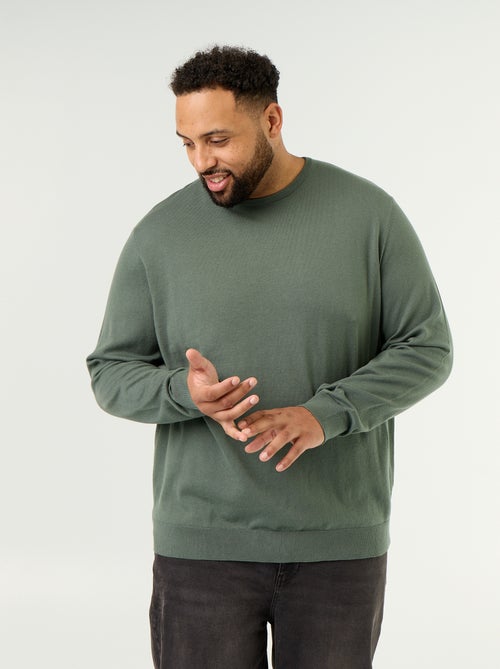 Feinstrick-Pullover mit Rundhals - Kiabi