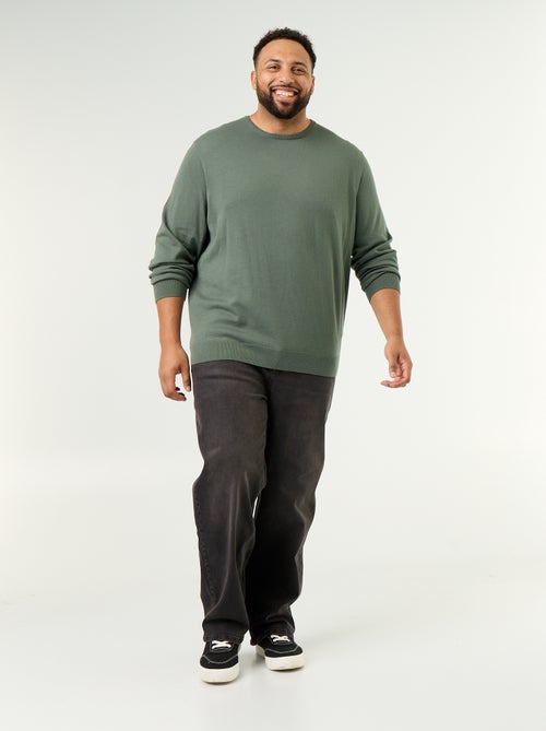 Feinstrick-Pullover mit Rundhals - Kiabi