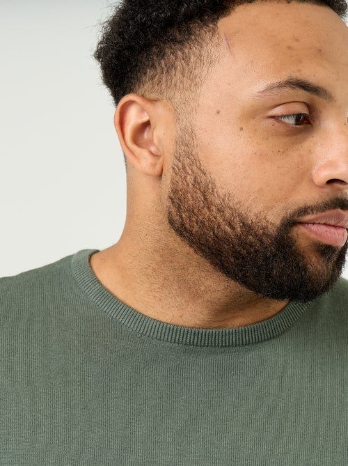 Feinstrick-Pullover mit Rundhals - Kiabi