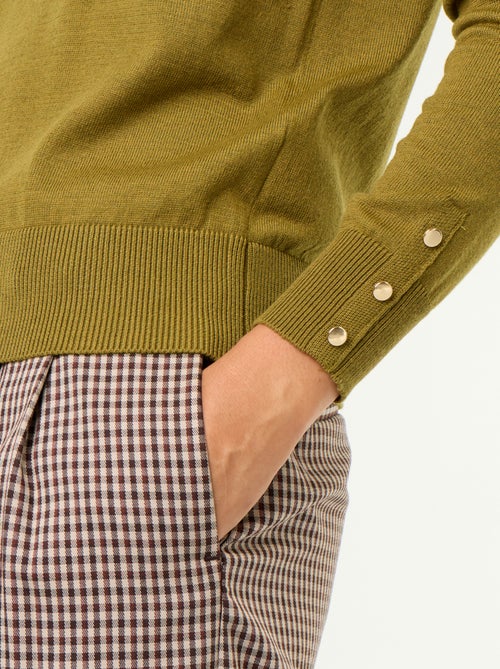 Feinstrick-Pullover mit Rundhals - Kiabi