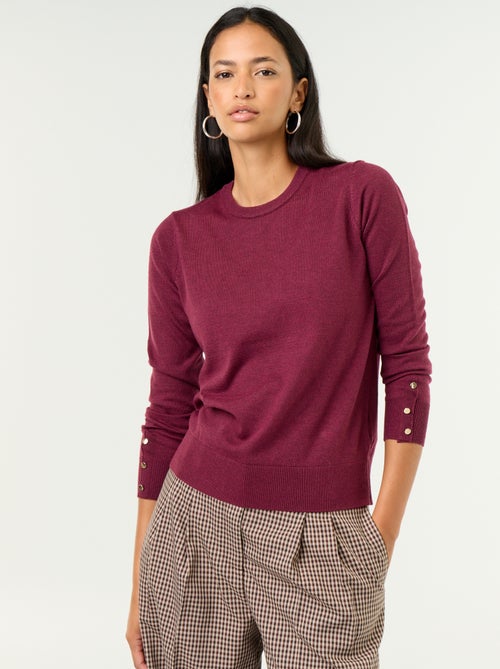 Feinstrick-Pullover mit Rundhals - Kiabi