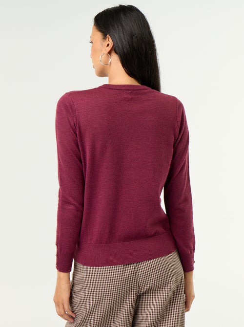 Feinstrick-Pullover mit Rundhals - Kiabi