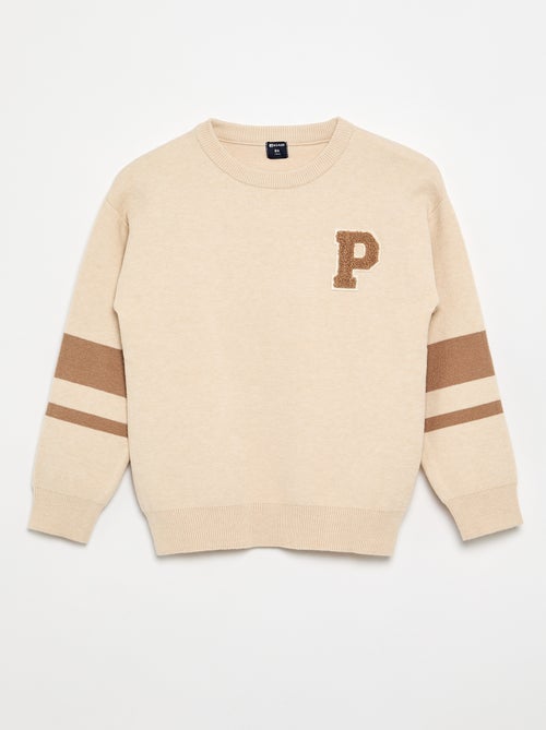 Feinstrick-Pullover mit Rundhalsausschnitt - Kiabi