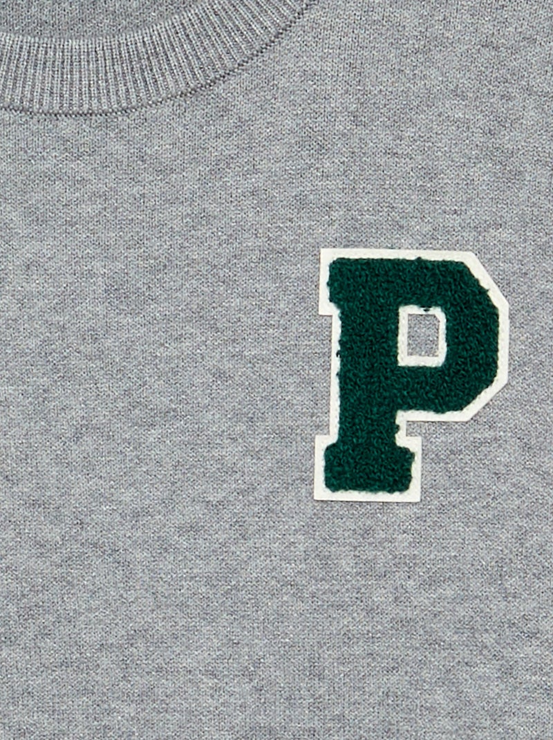 Feinstrick-Pullover mit Rundhalsausschnitt Grau - Kiabi
