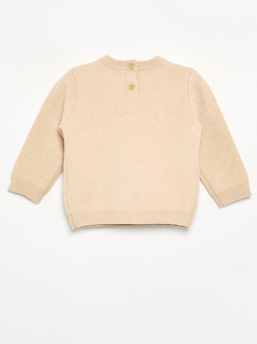 Feinstrick-Pullover mit Tier-Stickereien - Kiabi
