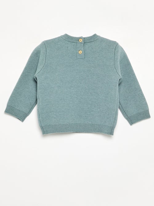 Feinstrick-Pullover mit Tier-Stickereien - Kiabi